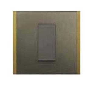 Crabtree Amare Plate Cover Grey with Golden Trim Square Front Plate 8M, ACNPLCGV08
